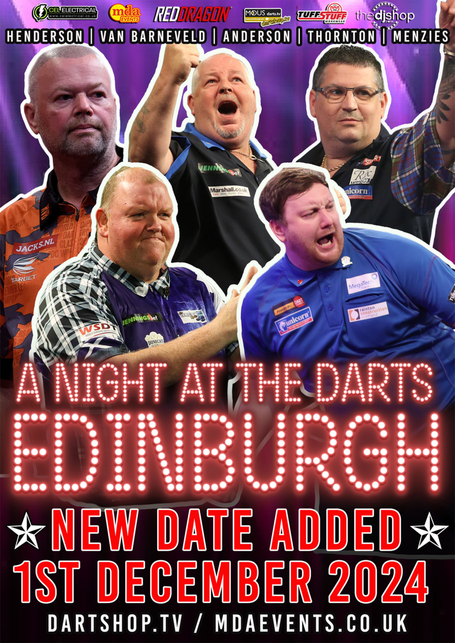 An Evening At The Darts, Edinburgh (darts exhibition) DARTS CALENDAR